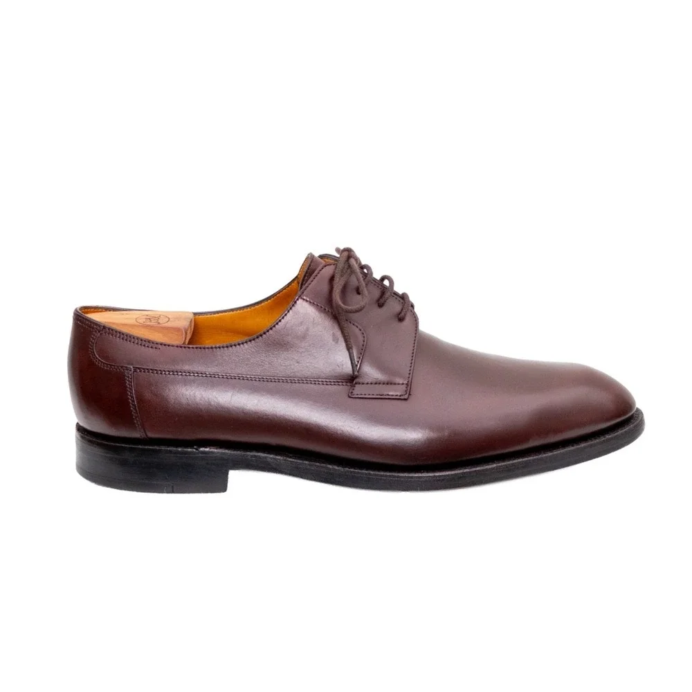 John Lobb Brown Calf Leather Derby Shoes Mens UK 10.5 E US 11.5 Lace Up Harley